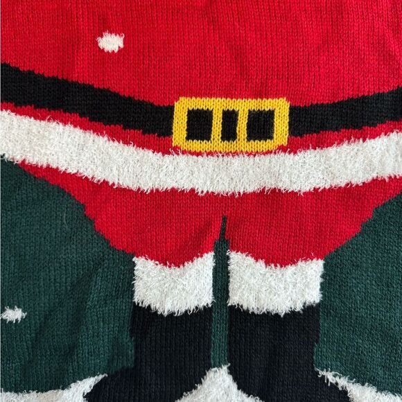New Poof! New York ugly Christmas sweater with Santa Claus body beard sz S - Picture 8 of 9